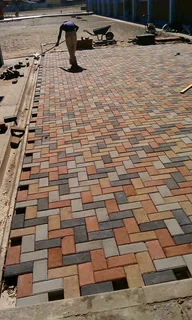 Paving, painting, tiling etc