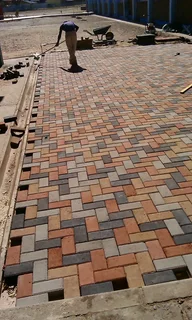 Paving, painting, tiling etc