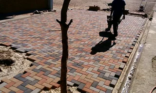 Paving, painting, tiling etc