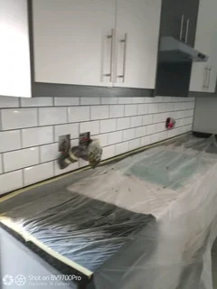 Paving, painting, tiling etc