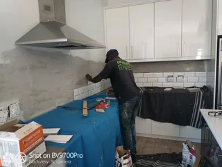 Paving, painting, tiling etc