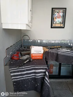 Paving, painting, tiling etc