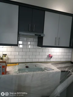 Paving, painting, tiling etc