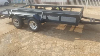 4M Double Axle  Bobcat/Vehicle trailer with ramps Heavy duty