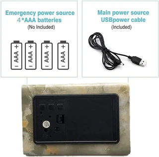 Marble Triangle Led Clock