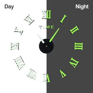 3d Roman Luminous DIY Wall Clock