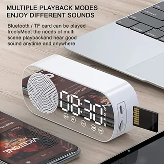 Mirror Alarm Clock/Bluetooth Speaker