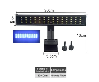 White 56 LED Aquarium Fish Tank Clip Light