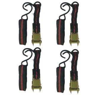 4 Pack Ratchet Strap Tie Down Set