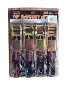 4 Pack Ratchet Strap Tie Down Set