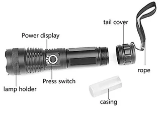 P50 Super Bright Rechargeable Torch Flashlight