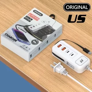 2 USB 2 PD Type C 66W Power Adaptor
