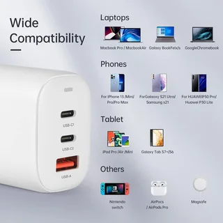 120W USB A &#43; 2(USB C)Plug Adaptor