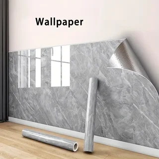 3m x 1.2m Marble Wallpaper(Stone Grey)2.5mm thick