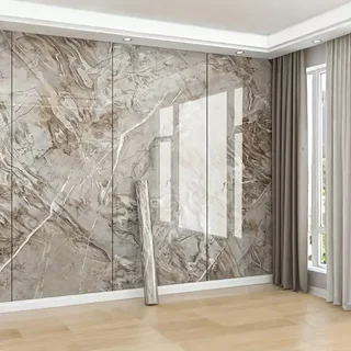 3m x 1.2m Marble Wallpaper(Eurasian Grey)2.5mm thick