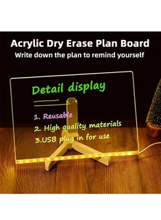 40cm x 30cm Acrylic LED Message Writing Board