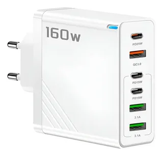 160W Fast Charge 3 USB &#43; 3 PD Plug