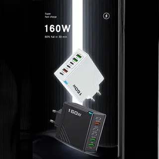 160W Fast Charge 3 USB &#43; 3 PD Plug