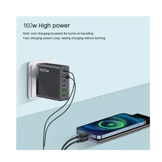 160W Fast Charge 3 USB &#43; 3 PD Plug