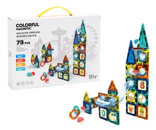 73pc DIY Magnetic Colourful Building Blocks