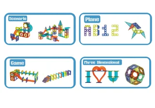 73pc DIY Magnetic Colourful Building Blocks