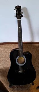 Fender Squier SA-105CE Acoustic Electric Guitar - Black