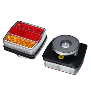 2pcs Magnetic Trailer Tail Lights Stop Indicator License Plate Lamp Waterproof 12V 16LED