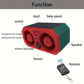 Solar-Powered Dual Speaker Alarm Light - Advanced Motion Sensor