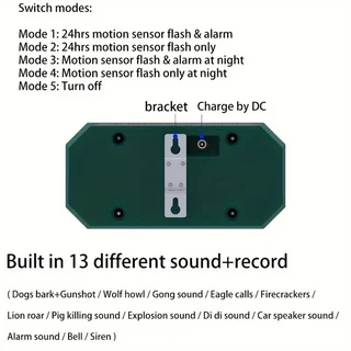 Solar-Powered Dual Speaker Alarm Light - Advanced Motion Sensor