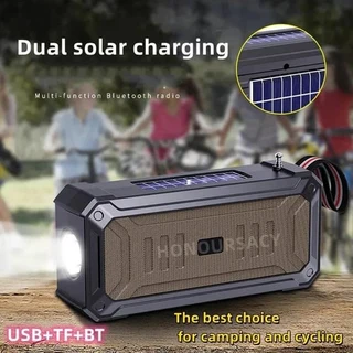 Battery Dual Solar energy Outdoor Camp Wireless Stereo Speaker Portable