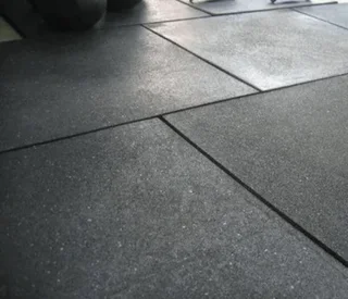 Black Rubber Gym Tiles 1mx1m
