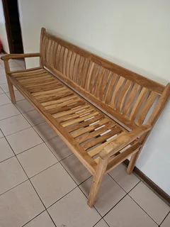 3 seater solid teak wood bench