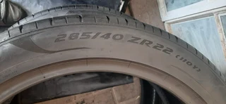 Tyres Two Front Tyres 285 40 22  and Two Rear Tyres 325 35 22 in Good Condition Must Sell Now