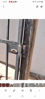 Burglar Gate With Hinges And Lock With Key And Solid Wooden Door Frame.Price Reduced To R 1495 . 00.