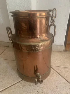 Milk Can Copper Antique