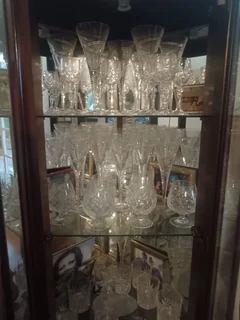 Antique wall Glass Corner wall unit