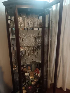 Antique wall Glass Corner wall unit