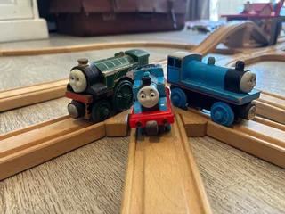 Wooden Train Tracks and engines