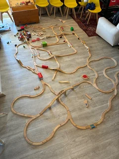 Wooden Train Tracks and engines