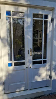 French double wooden doors