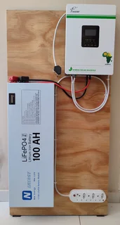 Hybrid inverter UPS 1.2KVA and lithium ion battery unit