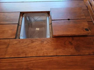 10 seater wooden table and chairs