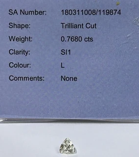 Gorgeous 0.7680 Trilliant Cut Diamond
