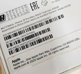 iPhone 15 Pro Max, 256GB
