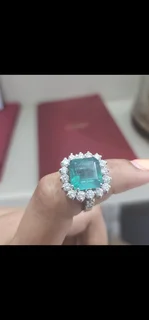 Rare 10karat Emerald & Diamond ring