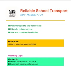 School transport for Primary school Kids