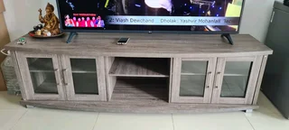 Wooden TV stand on sale.