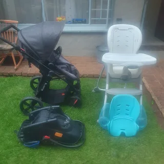 Pram/CarSeat and Feeding Chair combo for sale - R2000