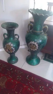 Vases Green with gold