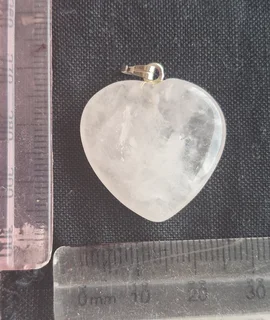 Quartz heart pendant R80. Collection in Tulbagh or Pudo locker to locker courier fee R50.